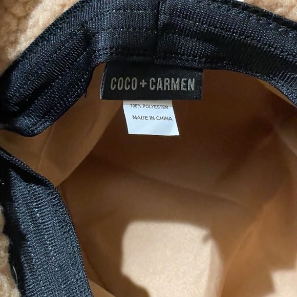 Coco+Carmen Faux Fur Camel Sherpa Bucket Hat - Picture 4 of 4